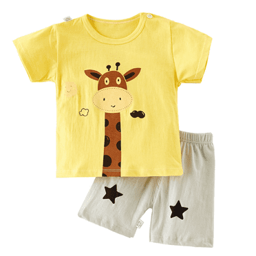 Kehen Infant Baby Toddler Boy Girl 2pc Summer Clothes Outfit Animal Giraffe Print T-Shirt Shorts Pajamas Home Wear Kehen Infant Baby Toddler Boy Girl 2pc Summer Clothes Outfit Animal Giraffe Print T-Shirt Shorts Pajamas Home Wear